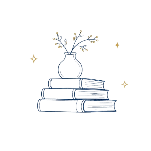 Ilustración de libros enrama